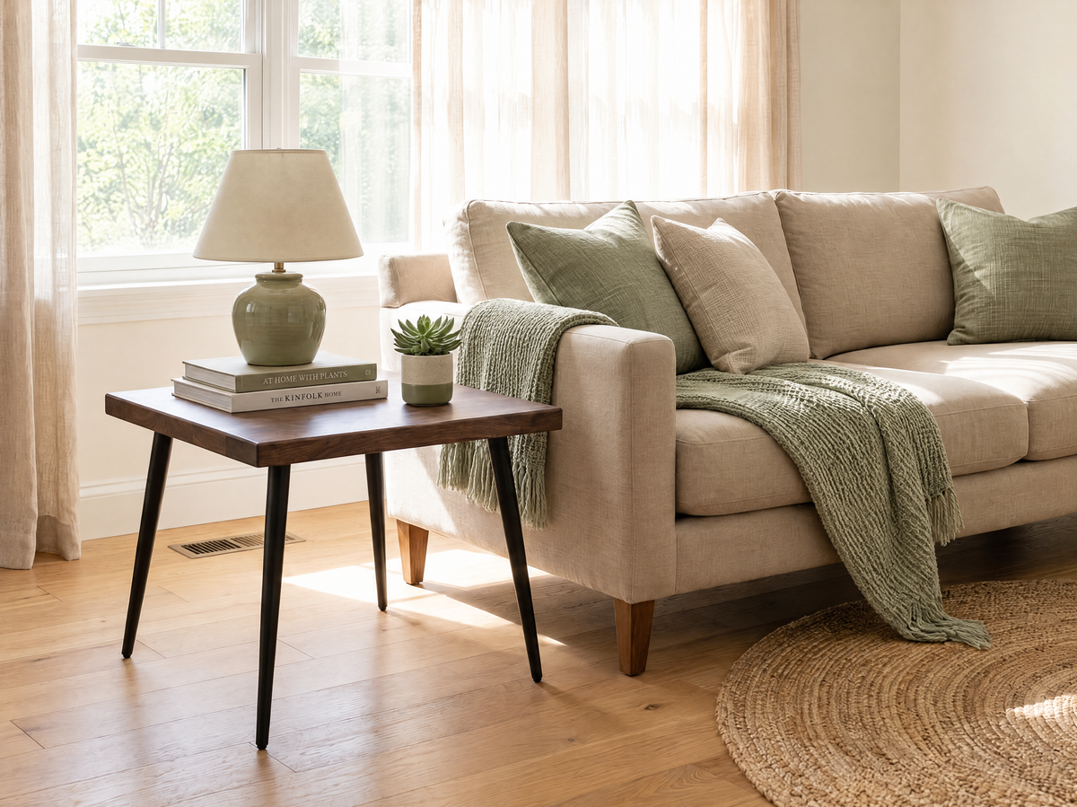 Solid Walnut Side Table: 4 Size Options
