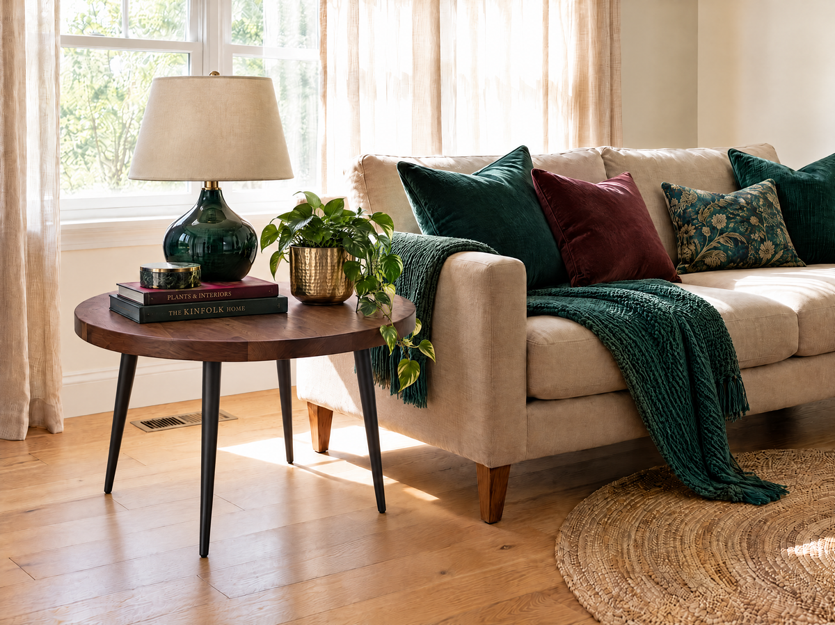 Solid Walnut Side Table: 4 Size Options