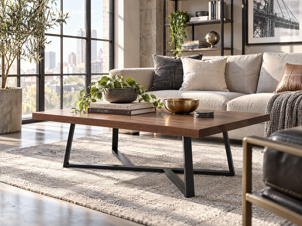 Solid Walnut Coffee Table: 2 Size Options