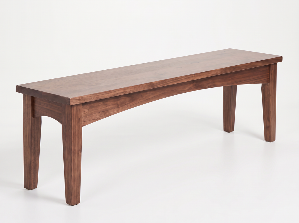 Solid Walnut Farmhouse Dining Bench: 96"