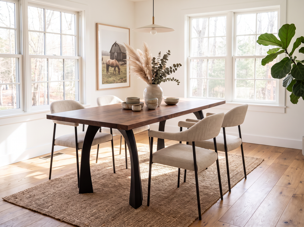 Solid Walnut Dining Table: 6 Size Options to Seat 4-10