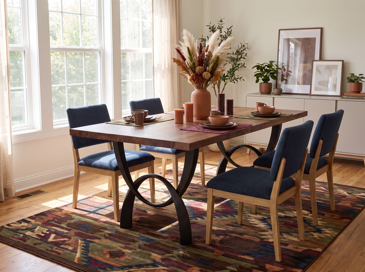 Solid Walnut Dining Table: 6 Size Options to Seat 4-10