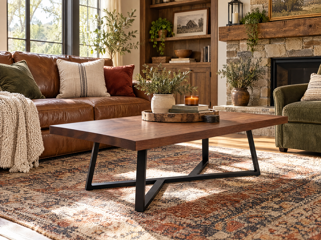 Solid Walnut Coffee Table: 2 Size Options