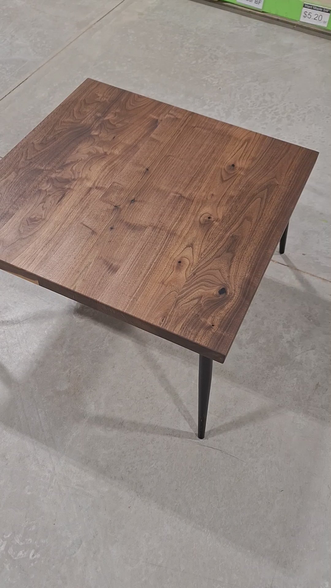 Solid Walnut Side Table: 4 Size Options