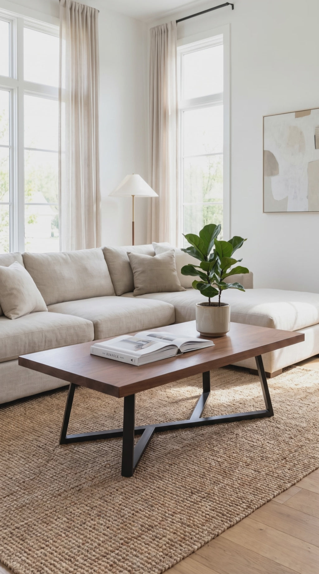Solid Walnut Coffee Table: 2 Size Options