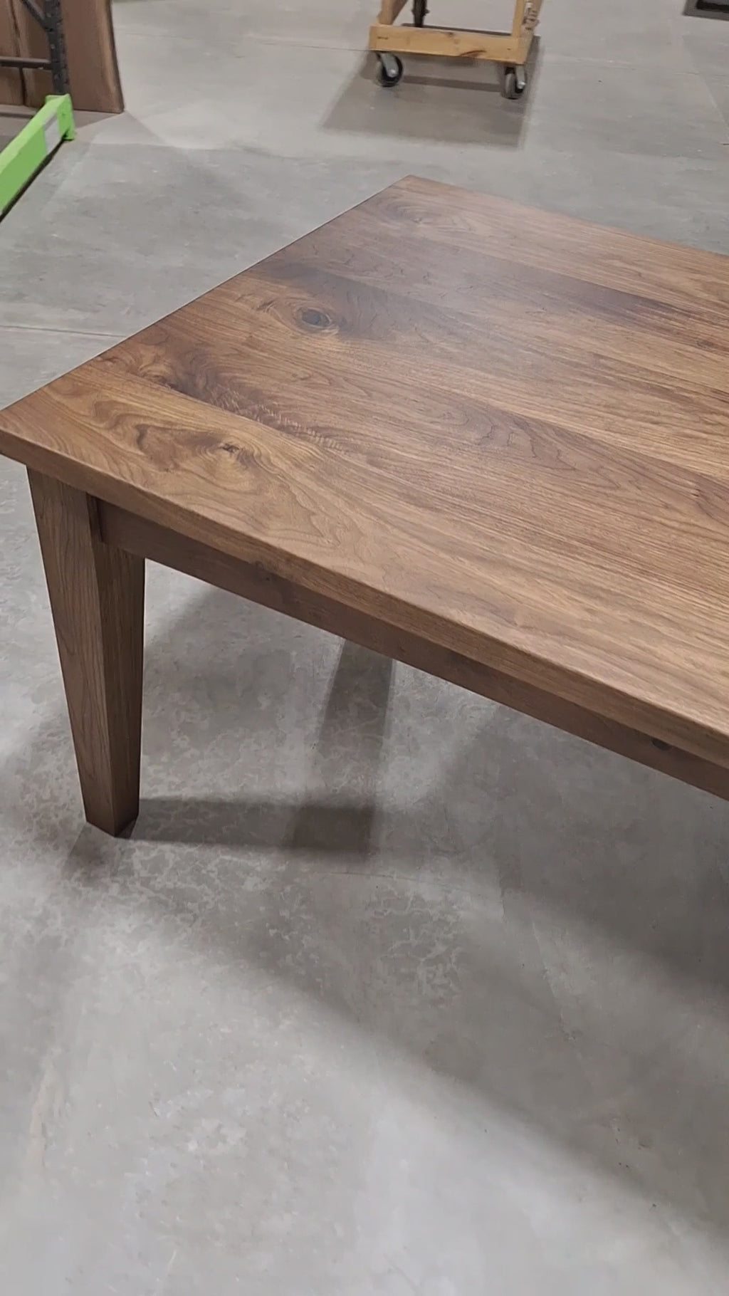 Solid Walnut Farmhouse Dining Table: Seats 8-10
