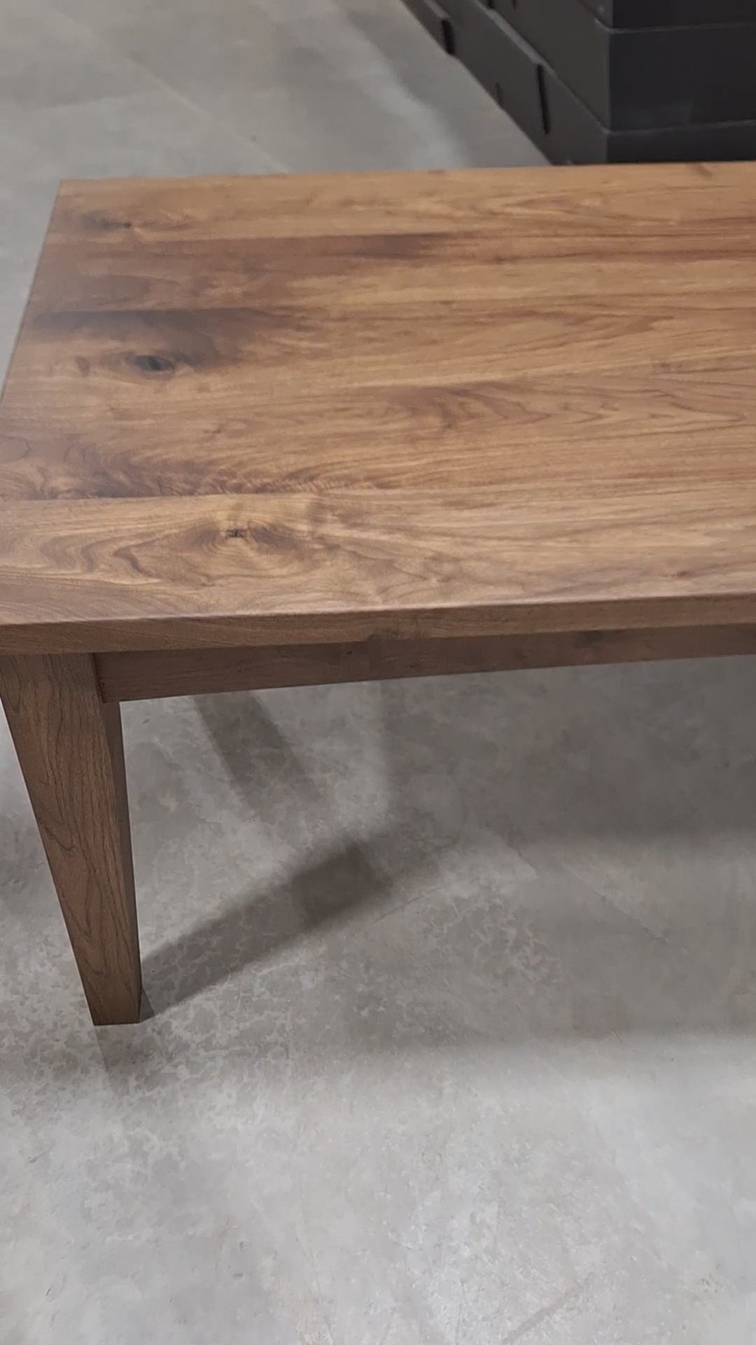 Solid Walnut Farmhouse Dining Table + Bench: Seats 8-10